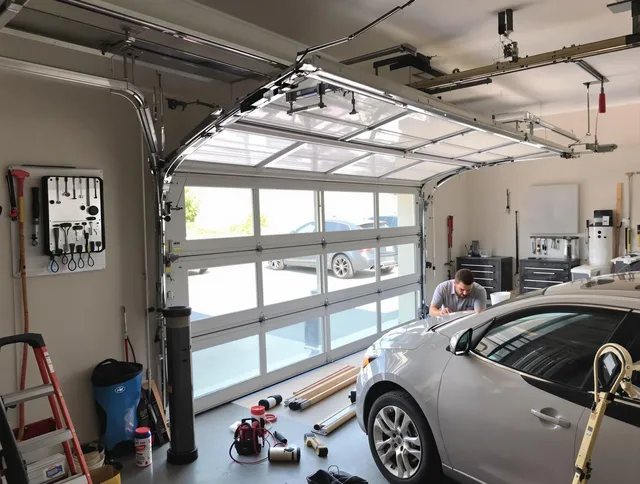 Garage door noise reduction service by Bellingham Garage Door Repair in Bellingham