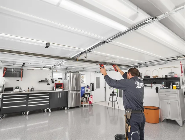Overhead garage door repair service by Bellingham Garage Door Repair in Bellingham