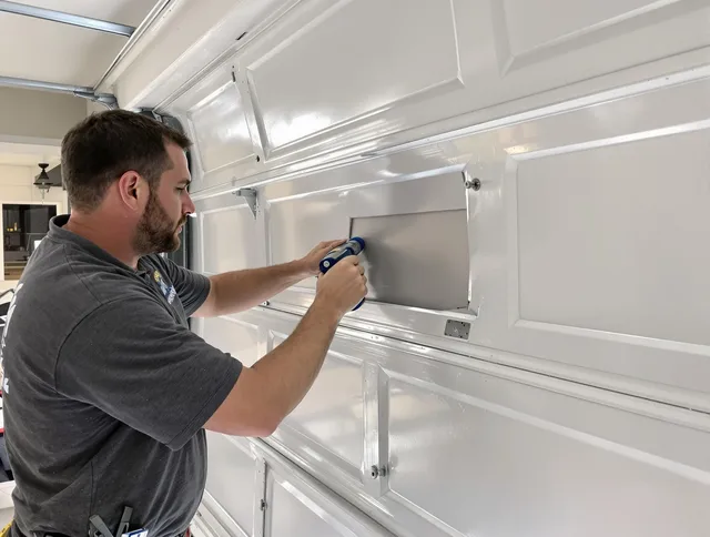 Garage door panel repair by Bellingham Garage Door Repair in Bellingham