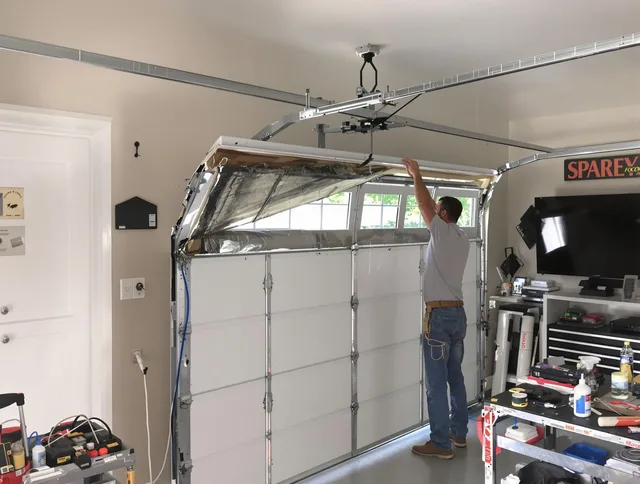 Garage door section replacement by Bellingham Garage Door Repair in Bellingham